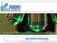 Tablet Screenshot of nuovobiologics.com